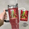 custom name merry christmas grinch 40oz tumbler mean one santa grinch faux red glitter stainless steel stanley cup 40 oz xmas travel mugs merry grinchmas laughinks 1