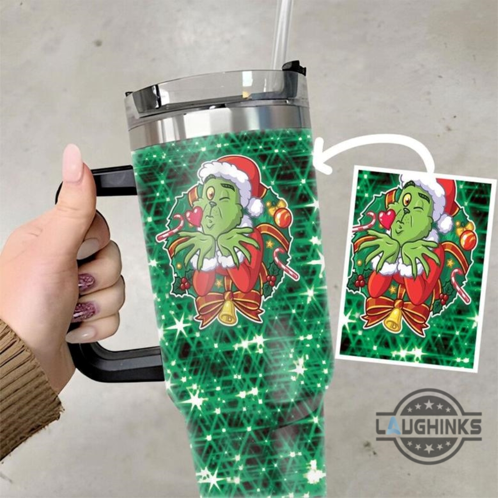 Grinch Stole Xmas 40oz Tumbler Stanley Quencher With Handle - The best  gifts are made with Love