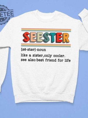 Seester Like A Sister Only Cooler Sweatshirt Hoodie Sweatshirt Long Sleeve Tanktop Unique revetee 3