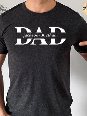 Custom Dad Shirt Dad Shirt With Kids Names Fathers Day Gift New Dad Shirt New Dad Gift Personalized Dad Shirt Custom Kids Names Shirt Unique revetee 2