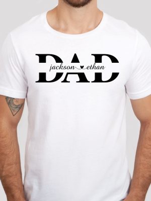 Custom Dad Shirt Dad Shirt With Kids Names Fathers Day Gift New Dad Shirt New Dad Gift Personalized Dad Shirt Custom Kids Names Shirt Unique revetee 3