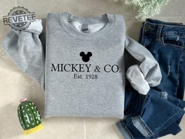 Mickey Co Sweatshirt Retro Vintage Disney Shirt Disney Family Matching Sweater Disneyland Tee Disney Gift For Girl Disneyworld Shirt Hoodie Unique revetee 3
