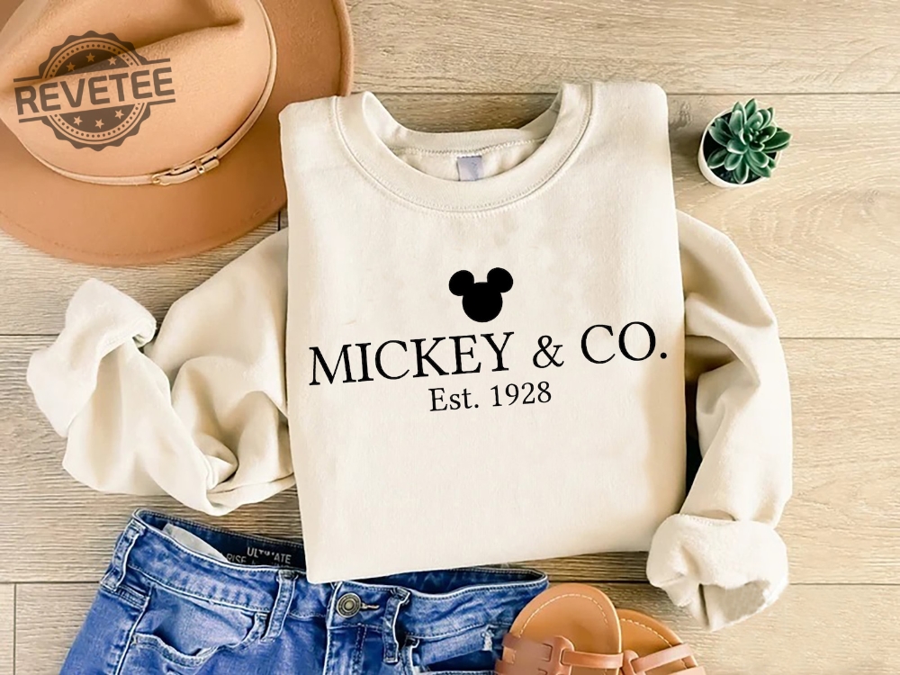 Mickey Co Sweatshirt Retro Vintage Disney Shirt Disney Family Matching Sweater Disneyland Tee Disney Gift For Girl Disneyworld Shirt Hoodie Unique revetee 4