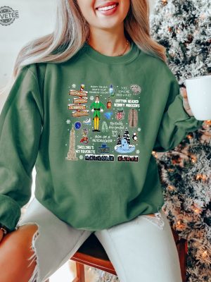 Elf Christmas Sweatshirt Christmas Movies Sweater Funny Elf Shirt Christmas Gifts New York Christmas Crewneck Ugly Xmas Shirt Hoodie Sweatshirt Unique revetee 2