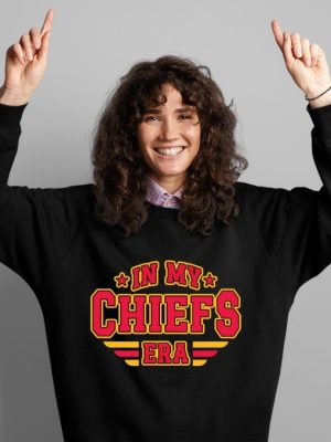 In My Chiefs Era Sweatshirt Travis Kelce Swift Shirt Football Chiefs Jersey Shirt Travis Kelce Football Nfl Shirt Taylor And Travis Hoodie Sweatshirt Unique revetee 2