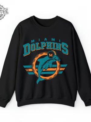 Miami Football Sweatshirt Dolphin Hoodie Vintage Style Miami Football Sweatshirt Retro Miami Dolphins Sweatshirt Miami Dolphins Gift Hoodie Sweatshirt Unique revetee 3