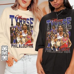 Tyrese Maxey Philadelphia Basketball Shirt Basketball Sweatshirt Christmas Gift Unisex Tshirt Basketball 90S Hoodie Vintage Fan Gift giftyzy 4