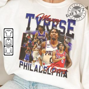 Tyrese Maxey Philadelphia Basketball Shirt Basketball Sweatshirt Christmas Gift Unisex Tshirt Basketball 90S Hoodie Vintage Fan Gift giftyzy 8