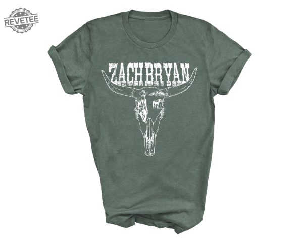 Zach Bryan Bullhead Shirt Zach Bryan Country Music Western Shirt Bryan Cowboy American Heartbreak Tour Tee Gift For Cowgirl Concert Shirt Unique revetee 7