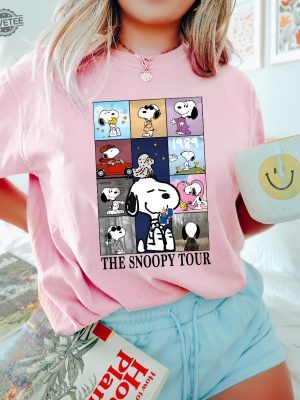 Swift Eras Tour Snoopy Sweatshirt Snoopy Dog Sweater Swiftie Eras Crewneck Lover Midnights Folklore T Shirt The Snoopy Tour Shirt Unique revetee 2