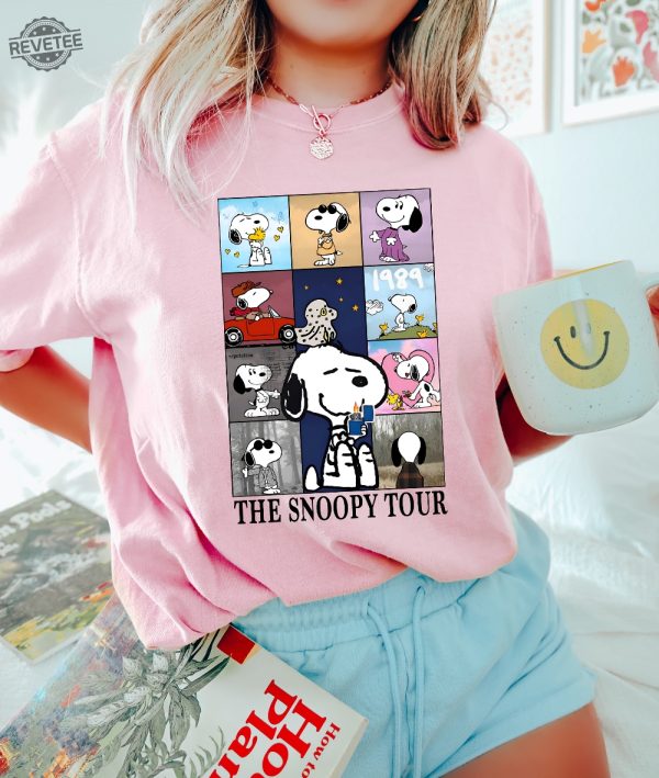 Swift Eras Tour Snoopy Sweatshirt Snoopy Dog Sweater Swiftie Eras Crewneck Lover Midnights Folklore T Shirt The Snoopy Tour Shirt Unique revetee 2