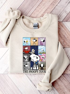 Swift Eras Tour Snoopy Sweatshirt Snoopy Dog Sweater Swiftie Eras Crewneck Lover Midnights Folklore T Shirt The Snoopy Tour Shirt Unique revetee 4