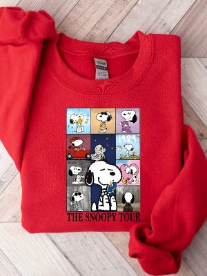 Swift Eras Tour Snoopy Sweatshirt Snoopy Dog Sweater Swiftie Eras Crewneck Lover Midnights Folklore T Shirt The Snoopy Tour Shirt Unique revetee 5