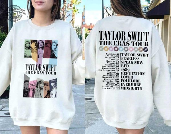 Two Sides Vintage Taylor Eras Tour Shirt Taylor Merch Shirt Midnights Album Concert Outfit Shirt The Eras Tour Movie Merch Swiftie Fan Unique revetee 1