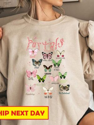 Retro Portals Tour 2023 Shirt Melanie Martinez Tour Sweatshirt Melanie Merch Butterflies Full Albums Shirt Christmas Gift For Music Fan Unique revetee 2