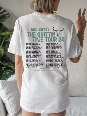 Zach Bryan The Quitting Time Tour 2024 Shirt For Fan Zach Bryan Front And Back Printed Concert Fan Shirt Zach Bryan 2024 Country Music Unique revetee 2