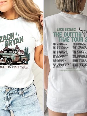 Zach Bryan The Quitting Time Tour 2024 Shirt For Fan Zach Bryan Front And Back Printed Concert Fan Shirt Zach Bryan 2024 Country Music Unique revetee 3