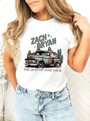 Zach Bryan The Quitting Time Tour 2024 Shirt For Fan Zach Bryan Front And Back Printed Concert Fan Shirt Zach Bryan 2024 Country Music Unique revetee 5