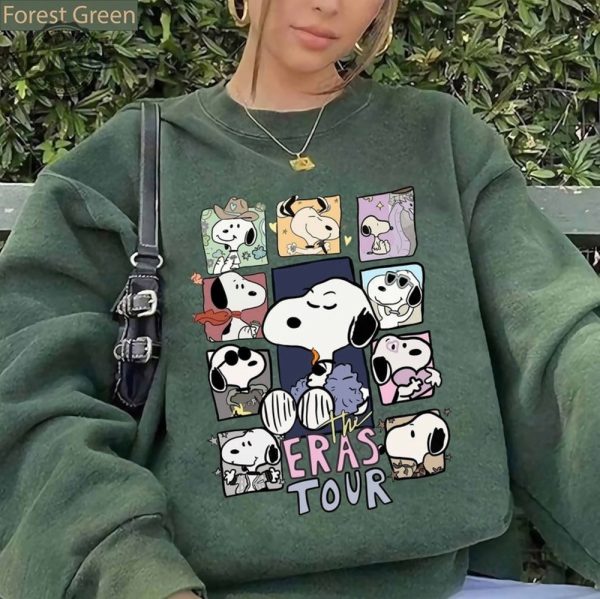 The Snoopy Taylor Swift Era Tour Sweatshirt Taylors Version Shirt 1989 Crewneck Swiftie Merch Shirt Snoopy Sweatshirt Gift For Fan Unique revetee 1