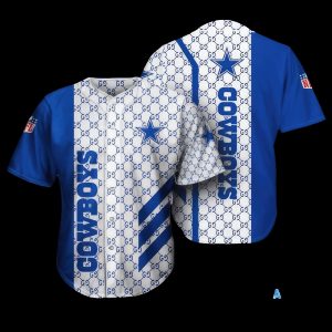 dallas cowboys gucci style baseball jersey shirt mens womens all over printed football shirts nfl sport uniform game day gift for fans laughinks 1