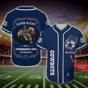 i am a dallas cowboys fan baseball jersey shirt custom name mens womens all over printed football shirts nfl game day gift for fans laughinks 1 1