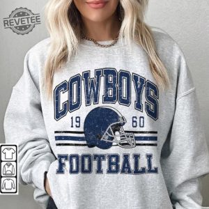Vintage Cowboys Football Sweatshirt Shirt Retro Style 90S Vintage Unisex Crewneck Graphic Tee Gift For Football Fan Unique revetee 2