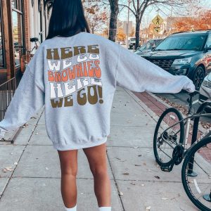 Cleveland Crewneck Sweatshirt Dawg Pound The Land Go Brownies Trendy Vintage Style Football Shirt For Game Day Browns Town Unique revetee 6