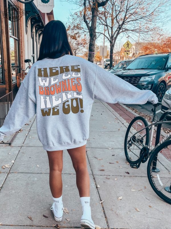 Cleveland Crewneck Sweatshirt Dawg Pound The Land Go Brownies Trendy Vintage Style Football Shirt For Game Day Browns Town Unique revetee 6