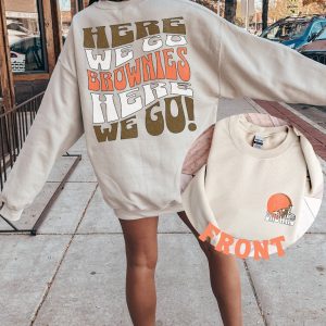 Cleveland Crewneck Sweatshirt Dawg Pound The Land Go Brownies Trendy Vintage Style Football Shirt For Game Day Browns Town Unique revetee 7