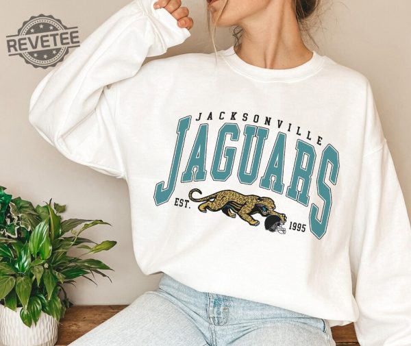 Vintage Jacksonville Jaguar Football Sweatshirt Nfl Jacksonville Jaguars Shirt Unique revetee 3