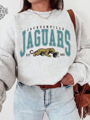 Vintage Jacksonville Jaguar Football Sweatshirt Nfl Jacksonville Jaguars Shirt Unique revetee 5