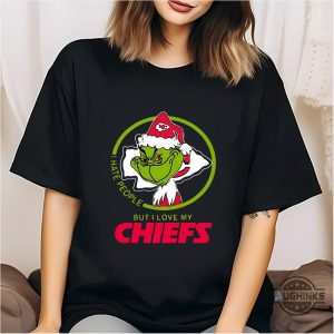 i hate people but i love my kansas city chiefs shirt christmas grinch santa tshirt sweatshirt hoodie mens womens kc chiefs crewneck shirts football gift for fans laughinks 1 2