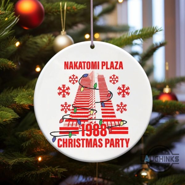 die hard christmas ornament nakatomi plaza christmas party 1988 ornaments famous building movie xmas fan gift 2023 john mcclane christmas tree decorations laughinks 1