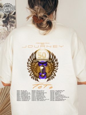 Journey Freedom Tour 2024 Shirt Journey With Toto 2024 Concert Shirt Journey Band Fan Shirt Journey Shirt Gift Unisex Journey Shirt Unique revetee 2