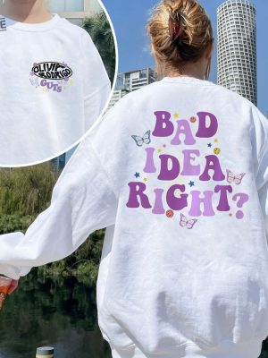 Bad Idea Right Shirt Guts World Tour 2024 Shirt Olivia Rodrigo Shirt Sour Tour Shirt Tour 2024 Shirt Unique revetee 3