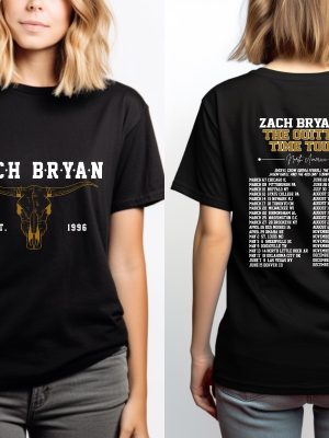 Zach Bryan The Quittin Time 2024 Tour Shirt Country Music Singer American Heartbreak Shirt Western Cowboy Shirt Gift For Fan Unique revetee 2