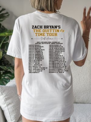 Zach Bryan The Quittin Time 2024 Tour Shirt Country Music Singer American Heartbreak Shirt Western Cowboy Shirt Gift For Fan Unique revetee 6