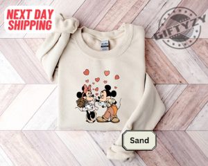 Disney Mickey Minnie Love Shirt Mickey And Minnie Valentines Tshirt Disneyland Love Hoodie Mickey Minnie Sweatshirt Kiss Love Shirt giftyzy 2