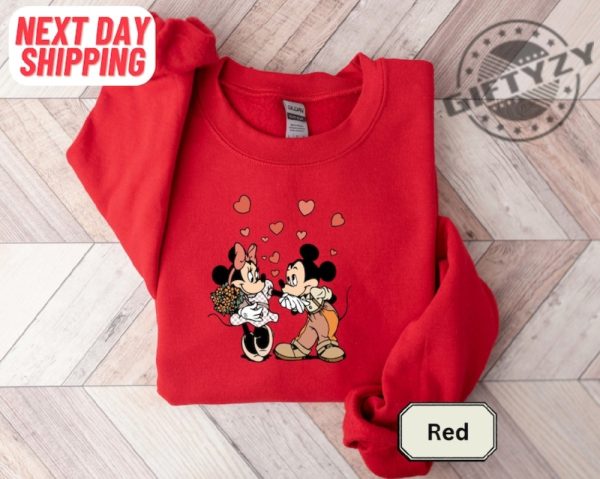 Disney Mickey Minnie Love Shirt Mickey And Minnie Valentines Tshirt Disneyland Love Hoodie Mickey Minnie Sweatshirt Kiss Love Shirt giftyzy 7