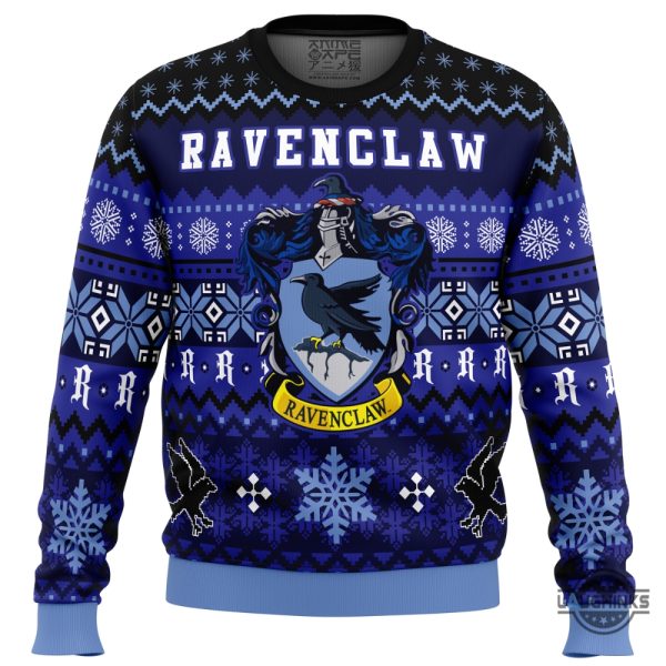 harry potter ravenclaw house ugly christmas sweater muggles hogwarts wizard witch school all over printed artificial wool sweatshirt laughinks 1