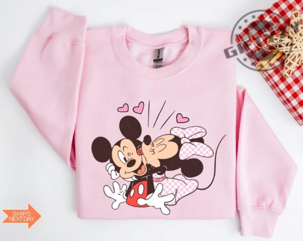 Vintage Mickey And Minnie Tshirt Disney Valentines Day Sweatshirt Disney Valentines Day Hoodie Mickey Minnie Valentine Shirt giftyzy 1