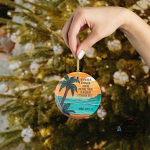 jimmy buffett ornament music inspired glass christmas ornaments if there is a heaven im sure there is a beach attached xmas tree decorations gift laughinks 3
