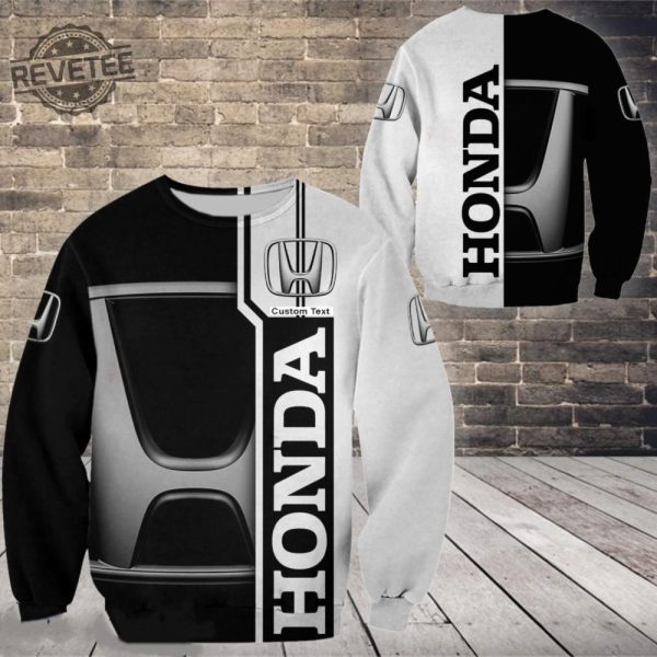Honda 3D All Over Printed Custom Name Tshirt Sweatshirt Hoodie Bomber revetee 2