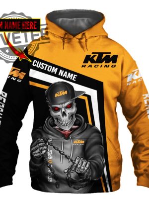 Ktm Skull Tshirt Sweatshirt Polo Hawaiian Hoodie 3D Apparel Full Printing Custom Name revetee 2