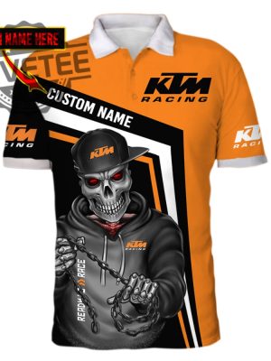 Ktm Skull Tshirt Sweatshirt Polo Hawaiian Hoodie 3D Apparel Full Printing Custom Name revetee 4