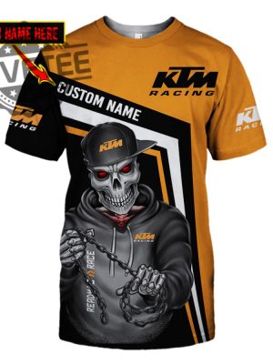 Ktm Skull Tshirt Sweatshirt Polo Hawaiian Hoodie 3D Apparel Full Printing Custom Name revetee 6