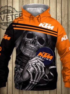 Racing Gift Skull Gift Ktm Racing Hoodie Nhd revetee 2