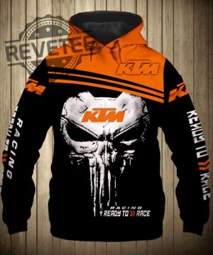 Racing Gift Skull Gift Ktm Racing Ready To Race Hoodie Tshirt Kid Hoodie Nhd revetee 2