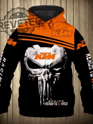 Racing Gift Skull Gift Ktm Racing Ready To Race Hoodie Tshirt Kid Hoodie Nhd revetee 2