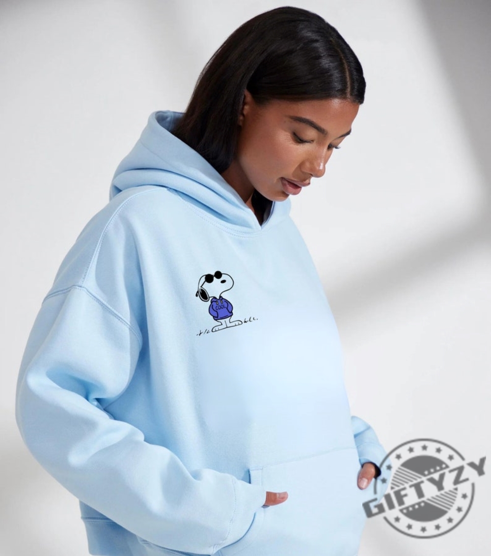 Snoopy Cool Hooded Shirt Nostalgic Embroidered Sweatshirt Winter Embroidered Hoodie Embroidered Christmas Tshirt Funny Snoopy Shirt